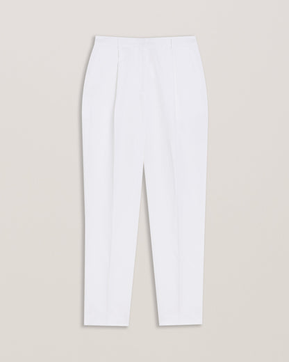 Women's Musubt-High Rise Tailored Trousers White