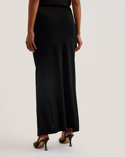 Women's Luliiaa-Jersey Rouched Maxi Skirt Black