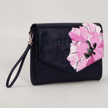 Women's Mielliy-Floral Printed Envelope Pouch Navy