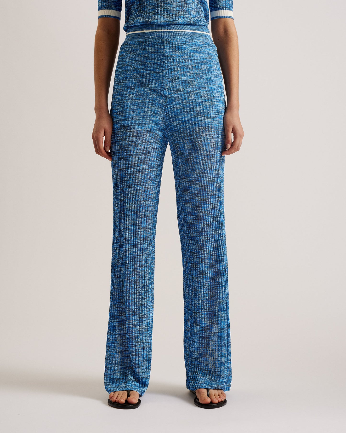 Women's Yoana-Space Dye Knitted Trouser Blue