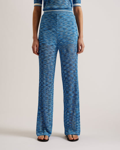 Women's Yoana-Space Dye Knitted Trouser Blue