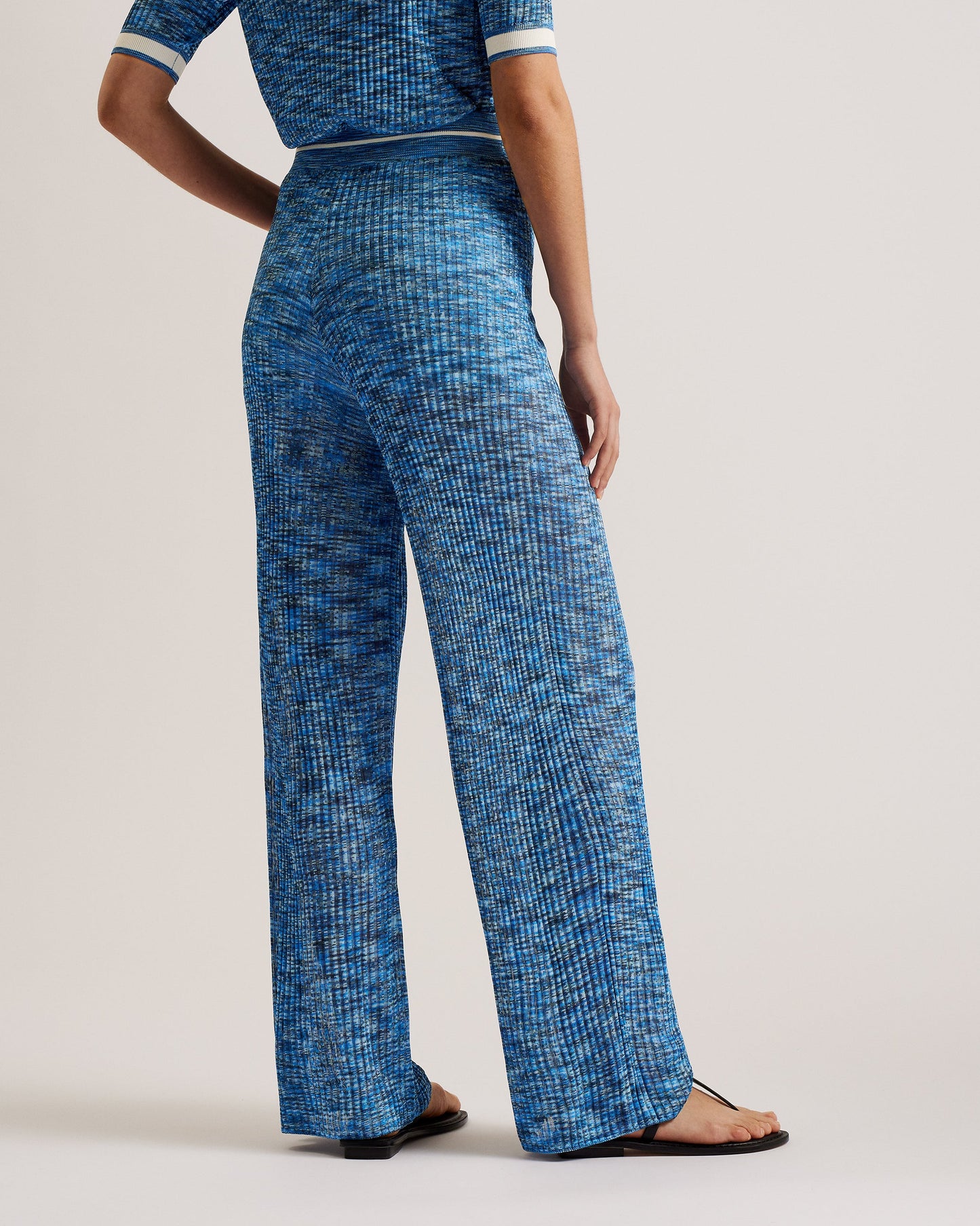 Women's Yoana-Space Dye Knitted Trouser Blue