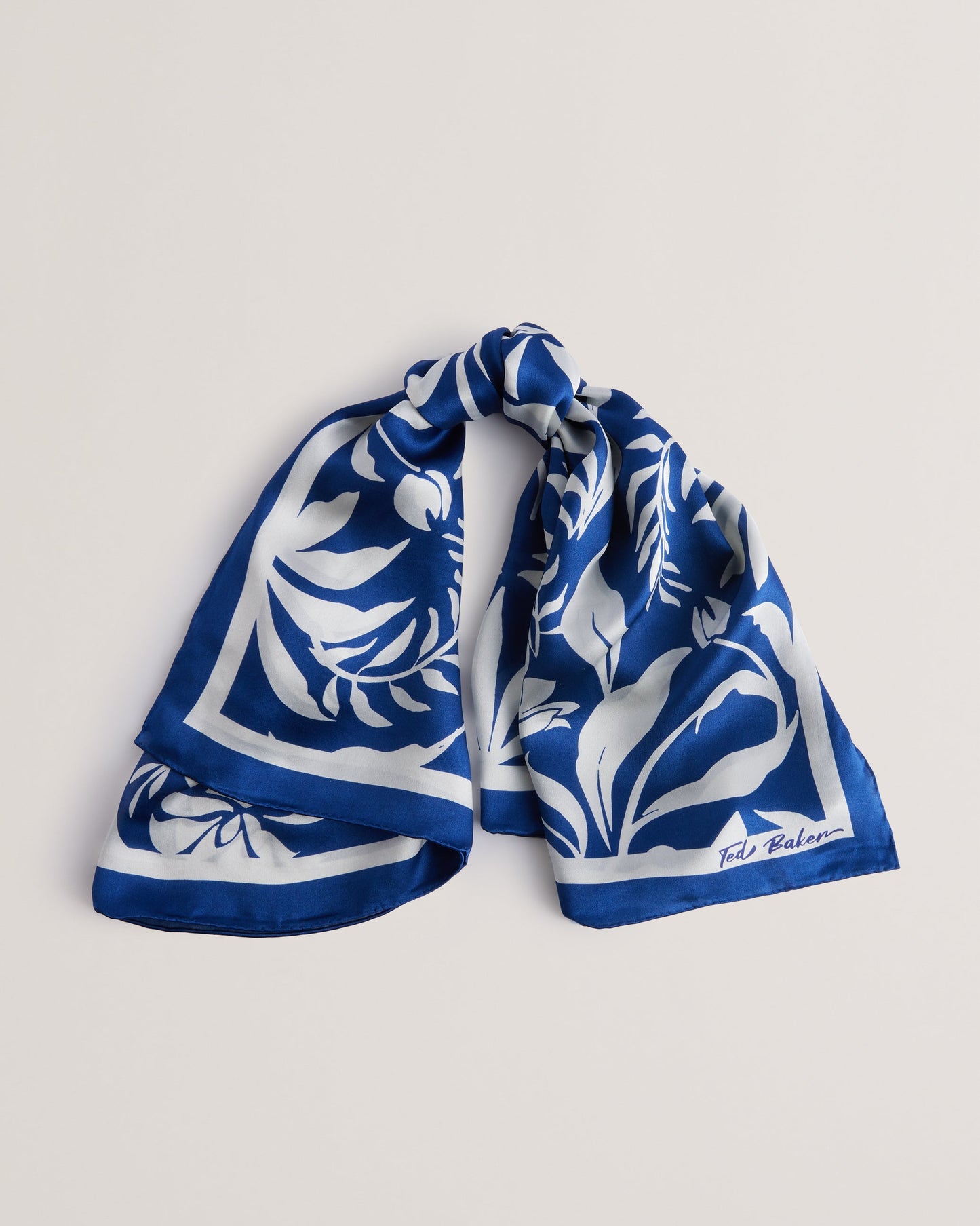 Women's Ritaas-Printed Silk Square Scarf Blue