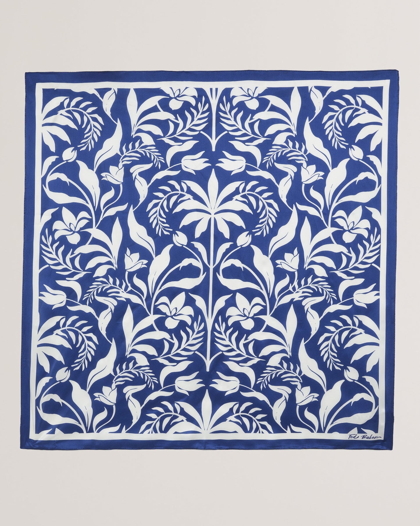 Women's Ritaas-Printed Silk Square Scarf Blue