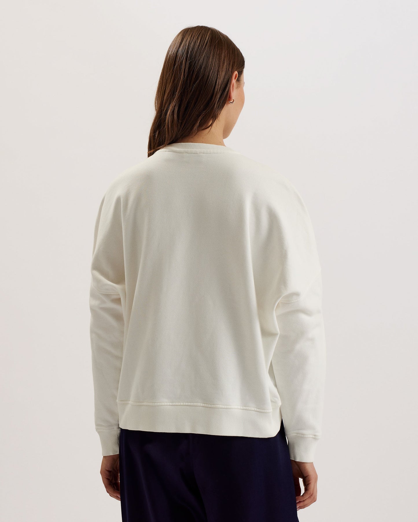 Women's Rondha-Embroidered Cut Out Sweatshirt Ivory