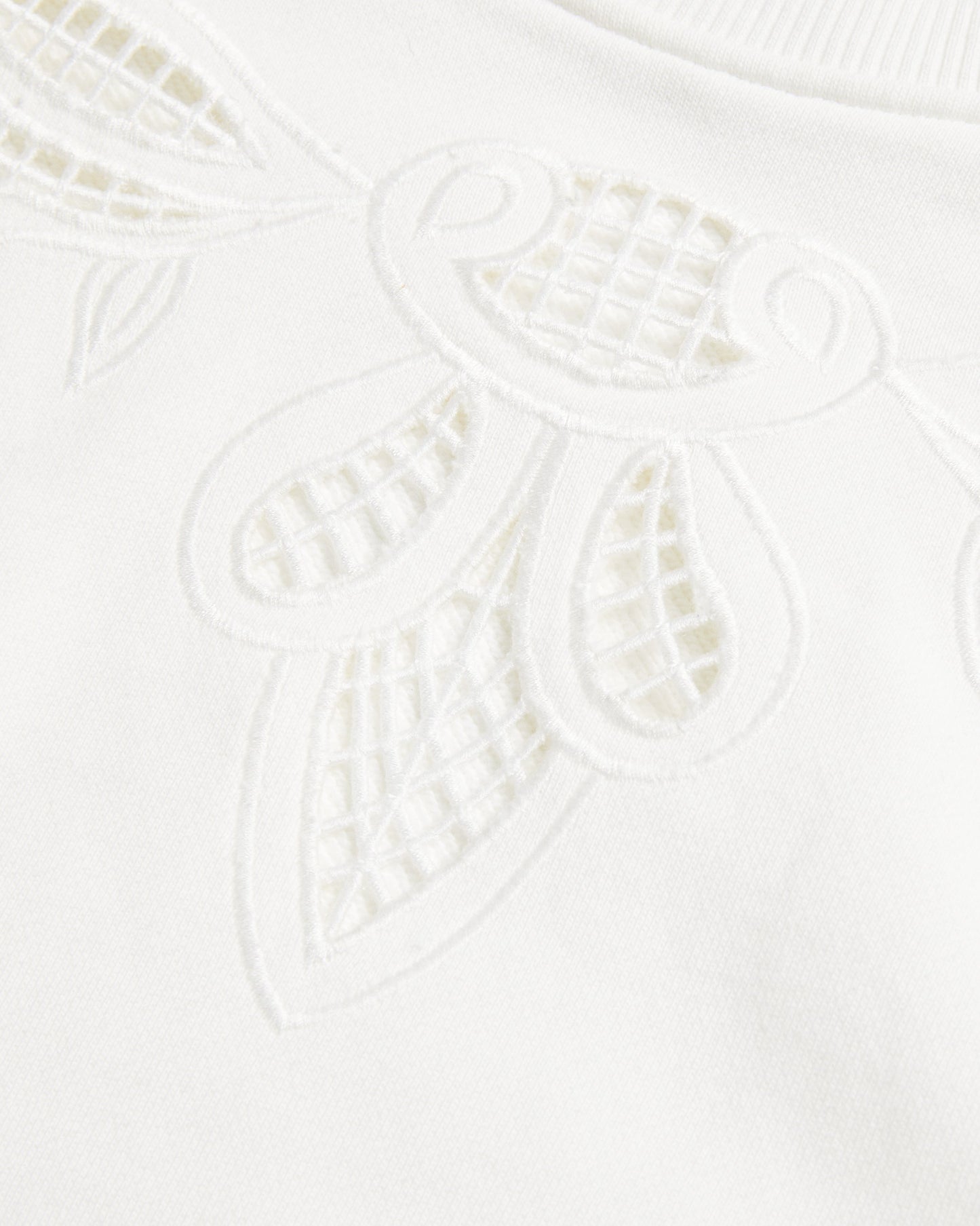 Women's Rondha-Embroidered Cut Out Sweatshirt Ivory