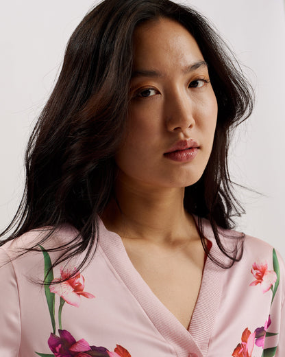 Women's Meralll-Woven Front Printed Cardigan Lt-Pink