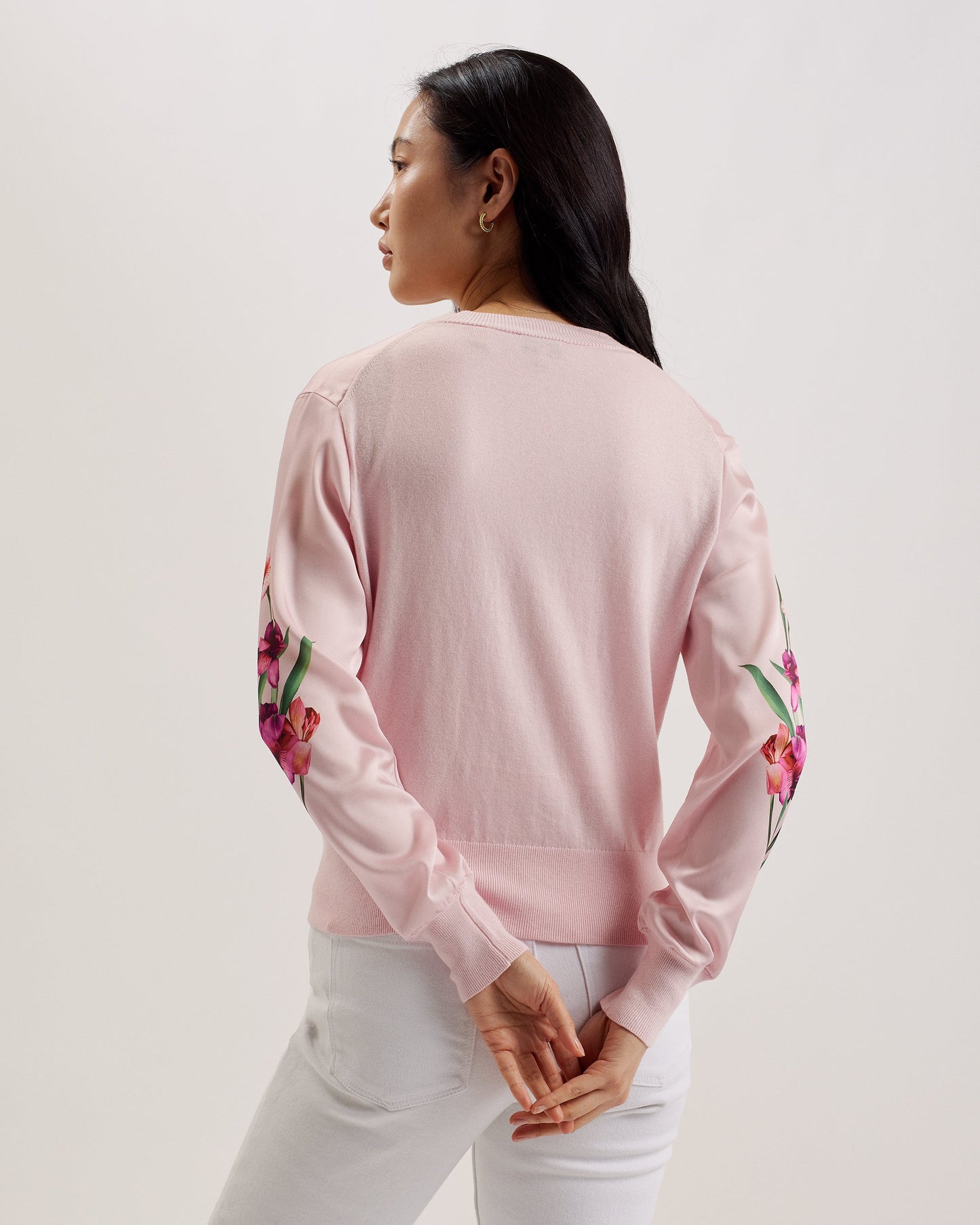 Women's Meralll-Woven Front Printed Cardigan Lt-Pink