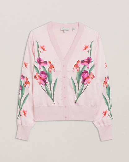 Women's Meralll-Woven Front Printed Cardigan Lt-Pink