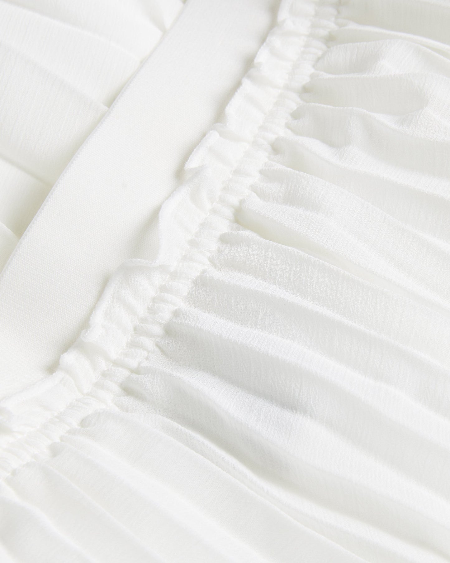 Women's Tambor-Pleat Midi Skirt & Elasticated Waist White