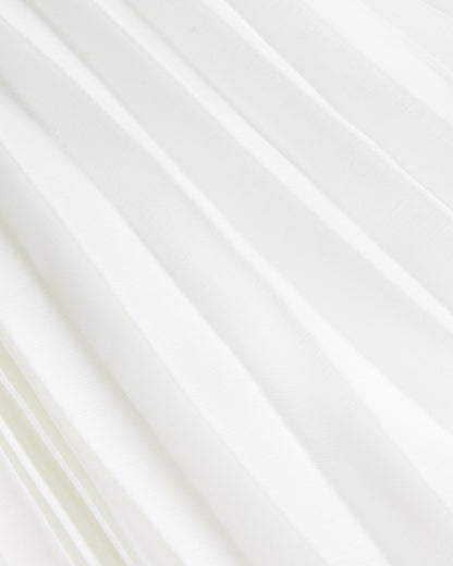 Women's Tambor-Pleat Midi Skirt & Elasticated Waist White