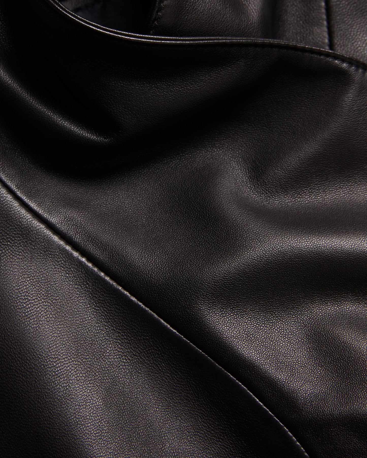 RIYOZE: Leather Cropped Wrap Jacket