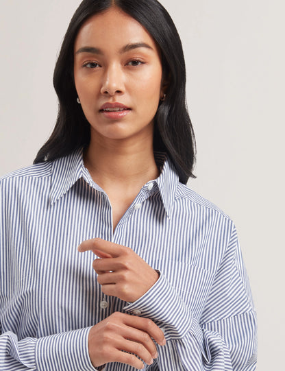 Women's VINALES-Boyfriend Fit Striped Cotton