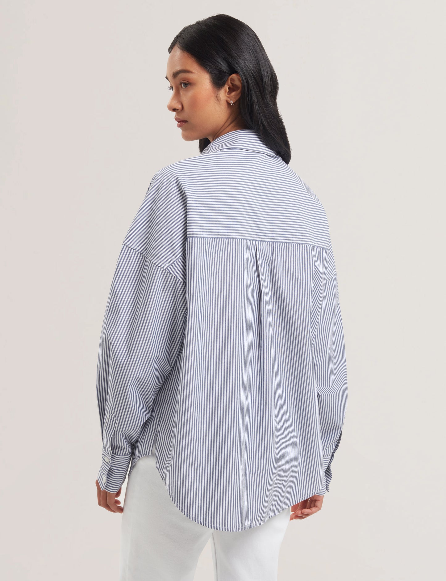 Women's VINALES-Boyfriend Fit Striped Cotton