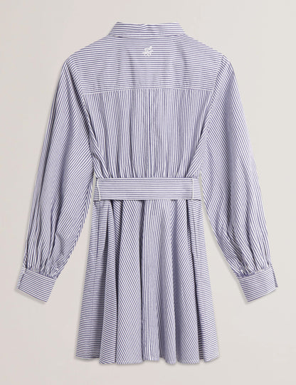 Women's IBARRA-Cotton Shirt Mini Dress Navy