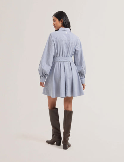 Women's IBARRA-Cotton Shirt Mini Dress Navy
