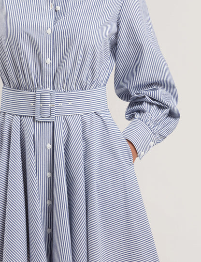 Women's IBARRA-Cotton Shirt Mini Dress Navy
