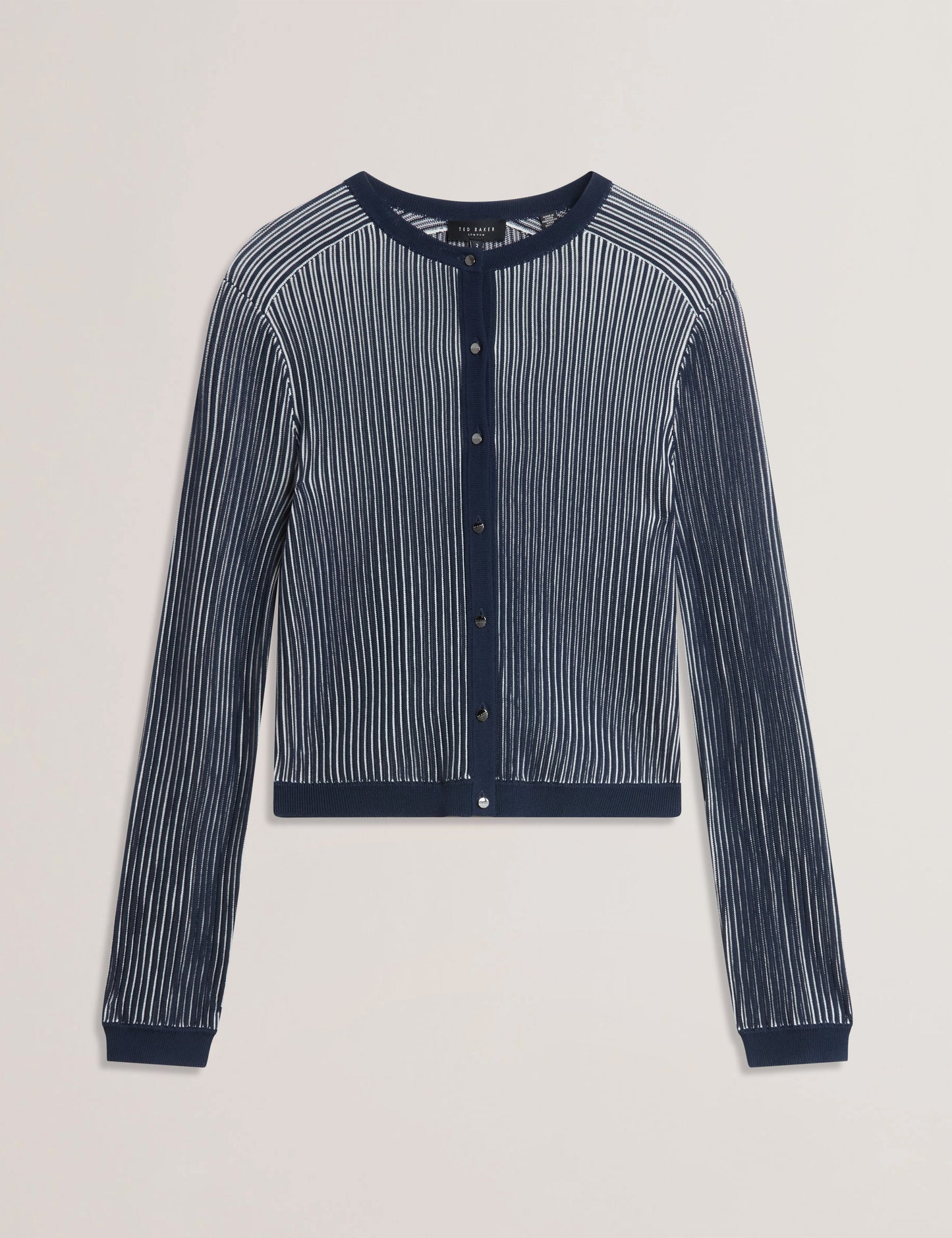 Women's ILHAA-Textured Stripe Knitted Cardigan