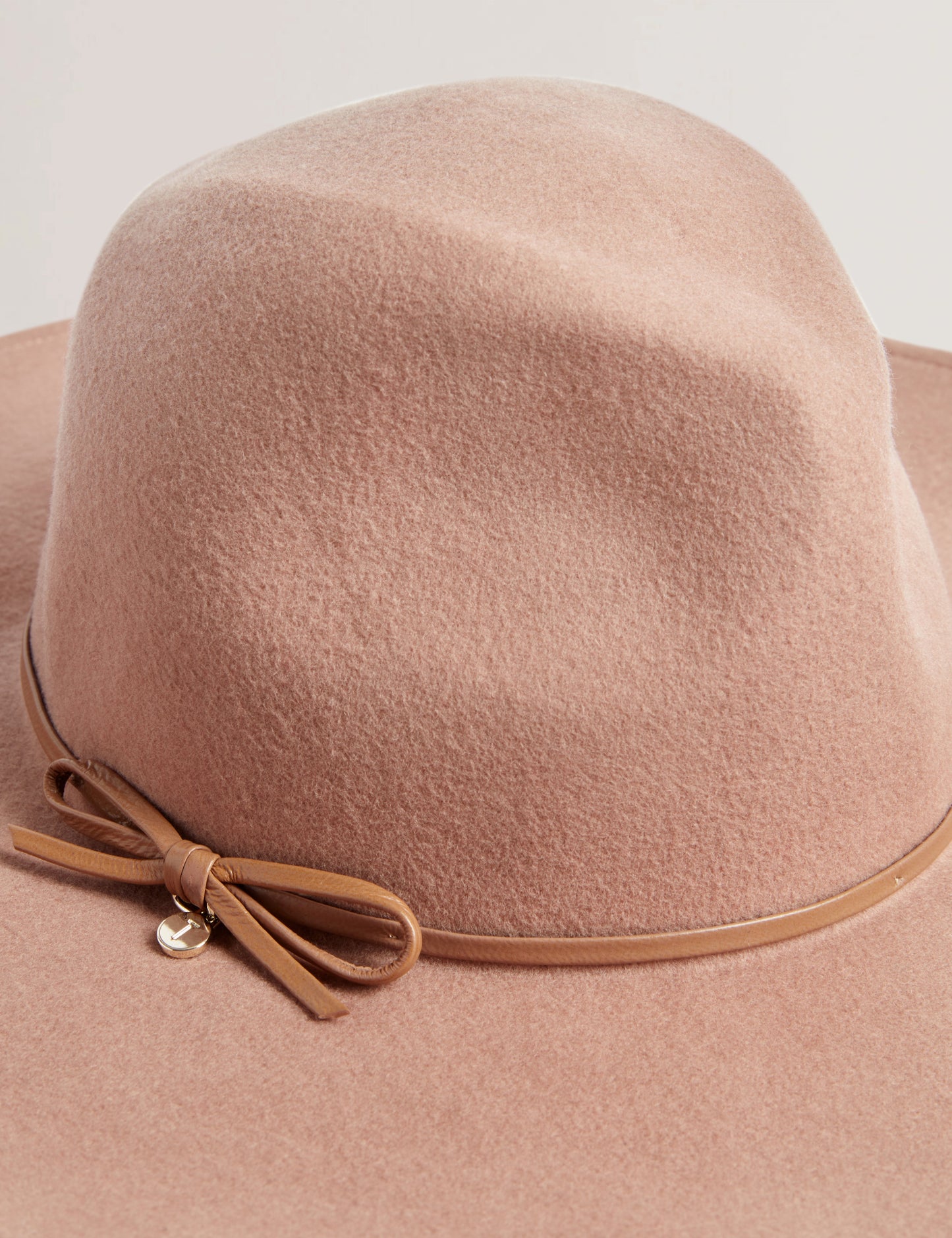 ABBIIIO: Bow Detail Wool Fedora Hat
