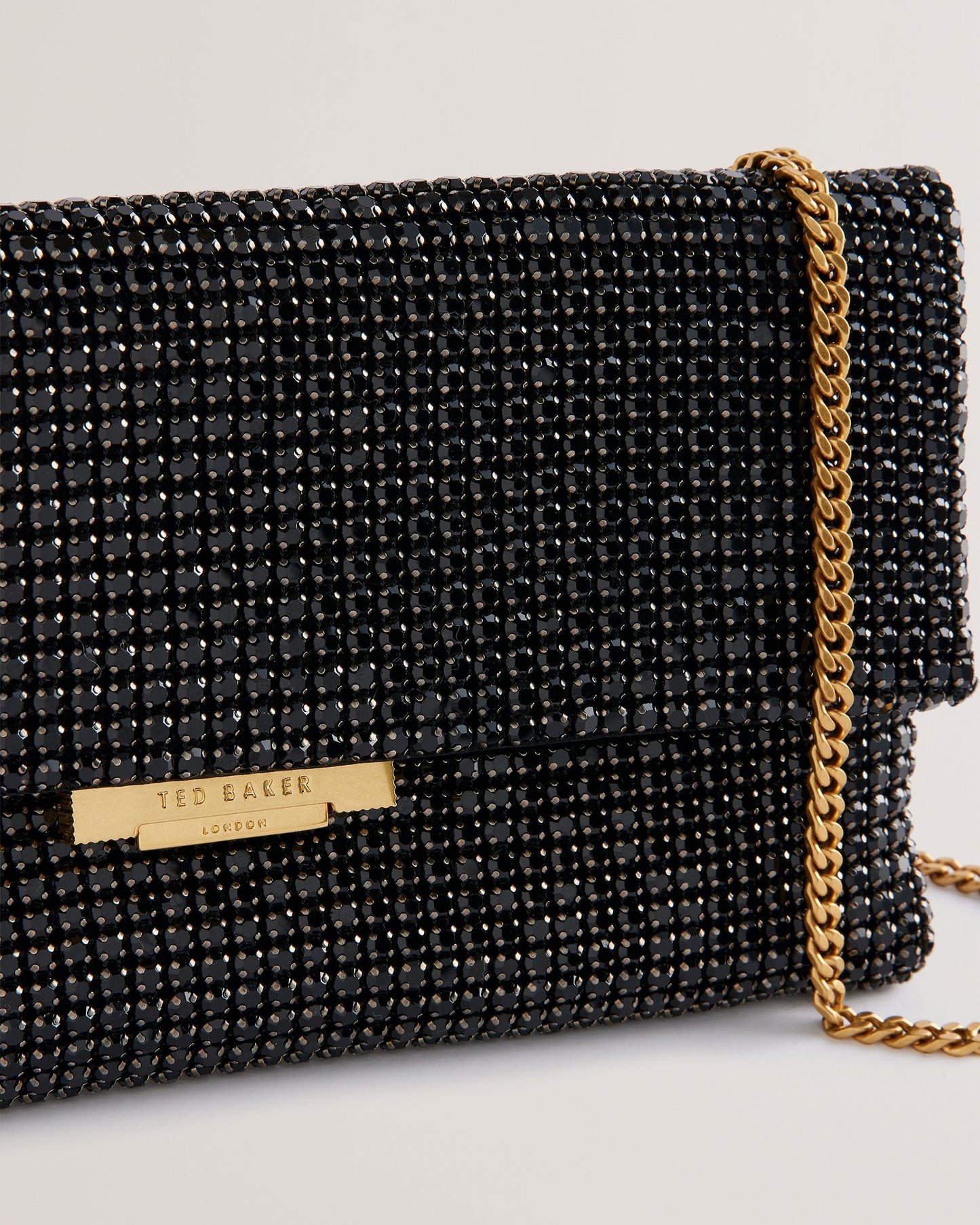 Women's Kristn-Crystal Long Fold Over Crossbody Black