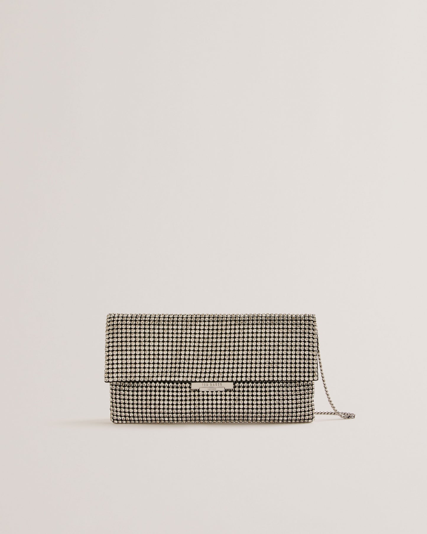Women's Kristn-Crystal Long Fold Over Crossbody Silver