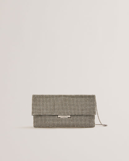 Women's Kristn-Crystal Long Fold Over Crossbody Silver