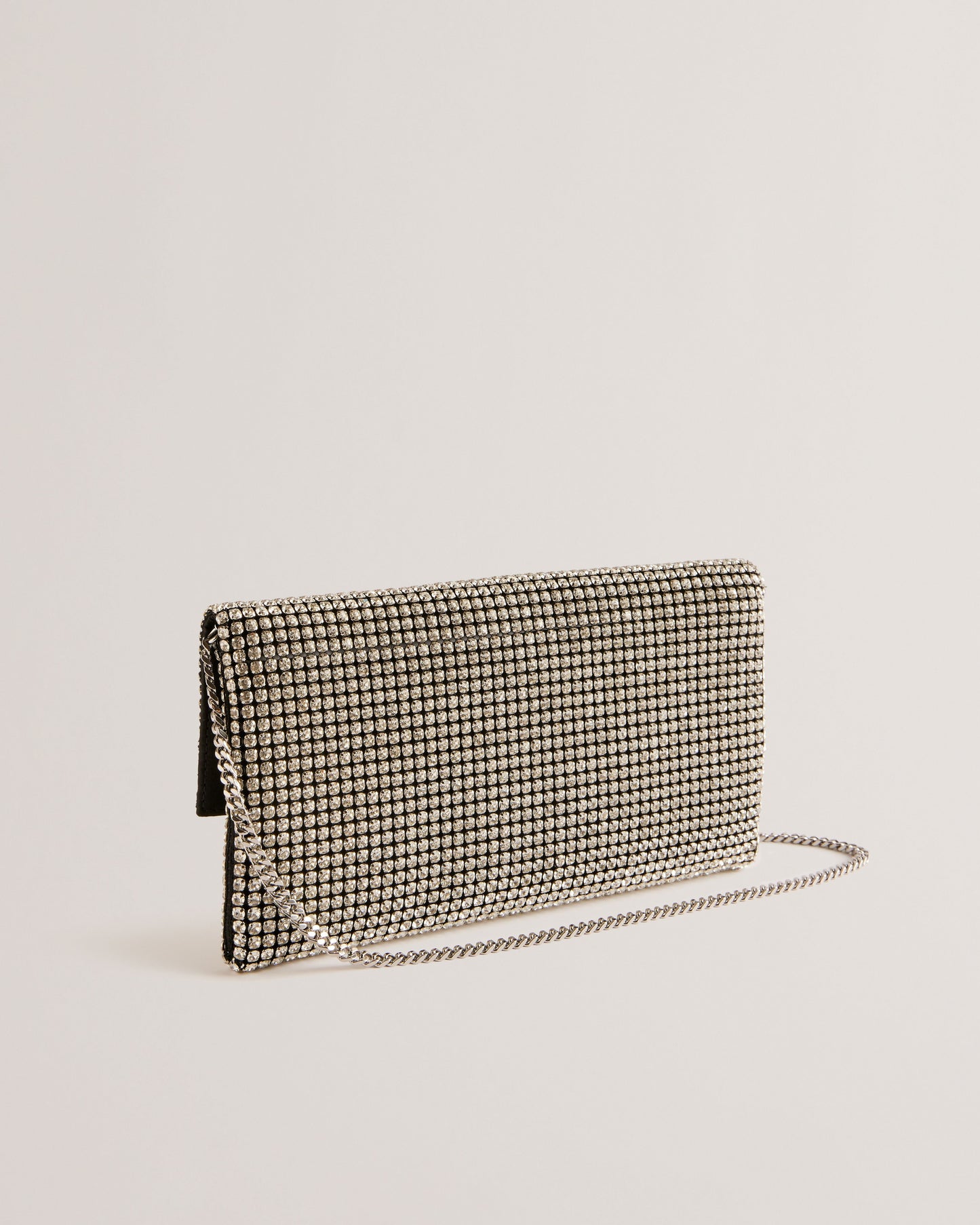 Women's Kristn-Crystal Long Fold Over Crossbody Silver