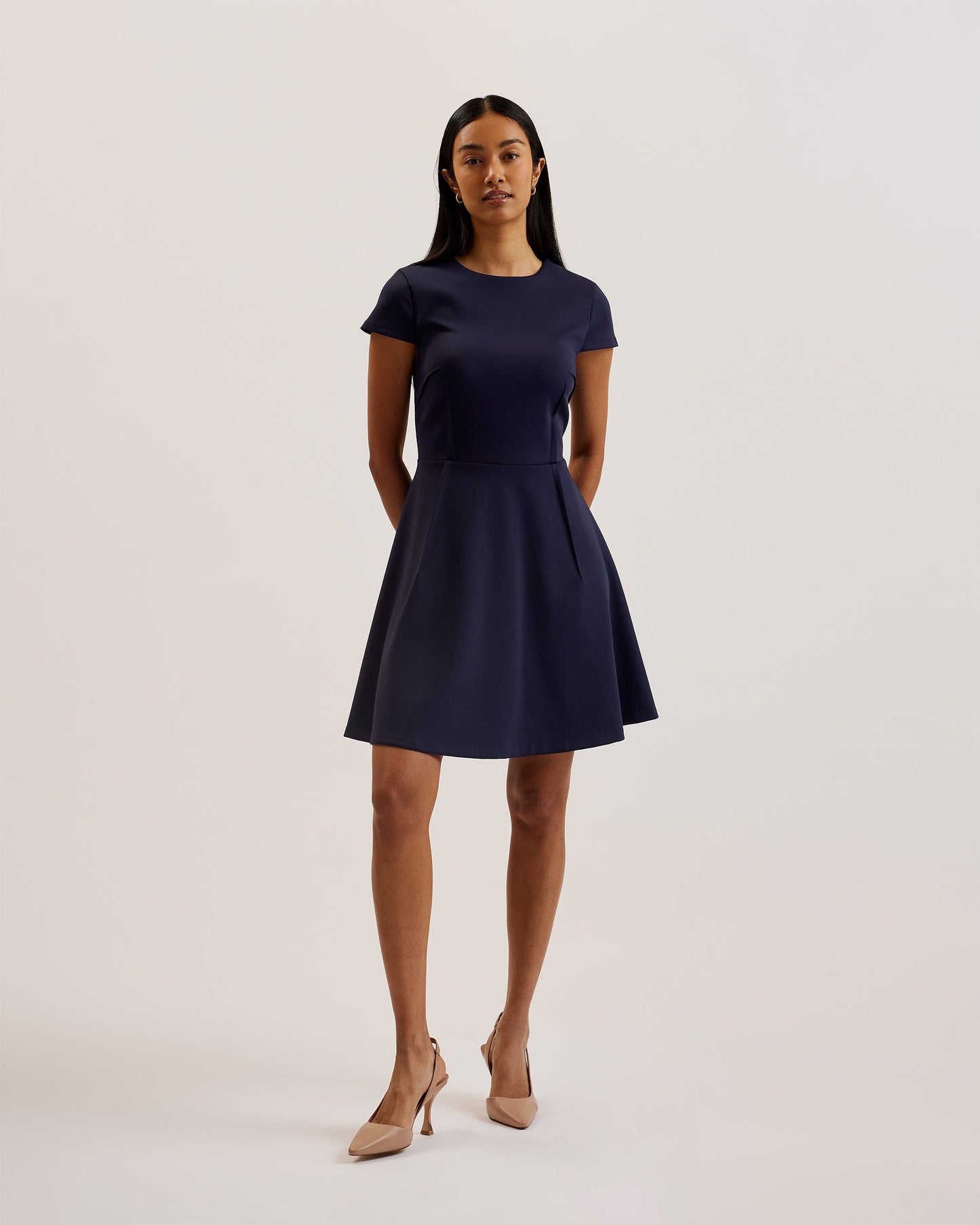 Women's Percell-Neoprene Skater Dress Navy