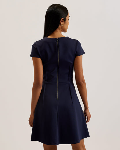 Women's Percell-Neoprene Skater Dress Navy