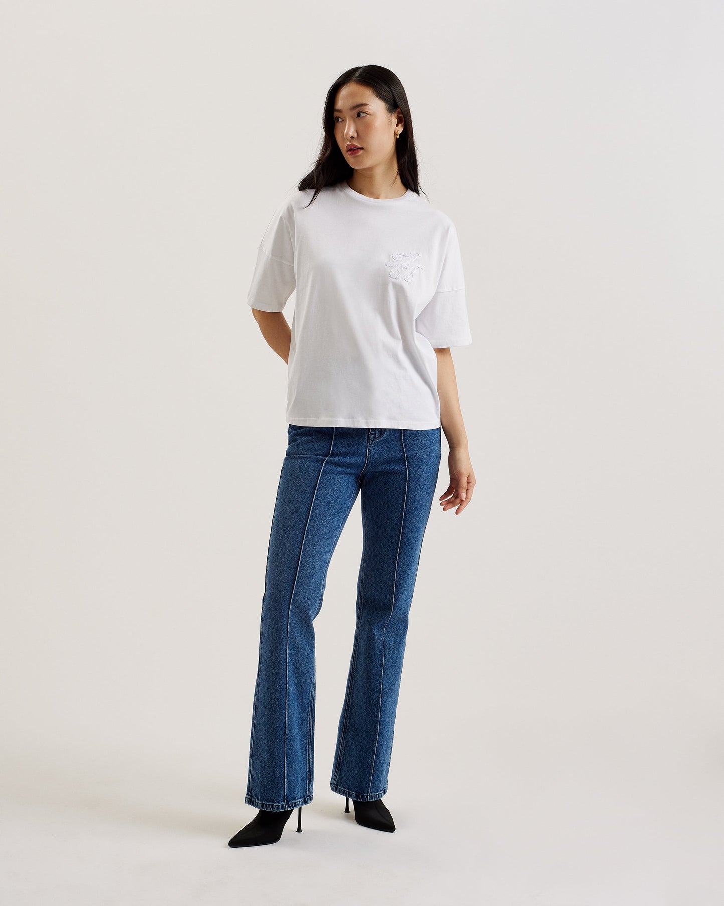 Women's Malorry-Branded Boxy Tee With Short Sleeve White
