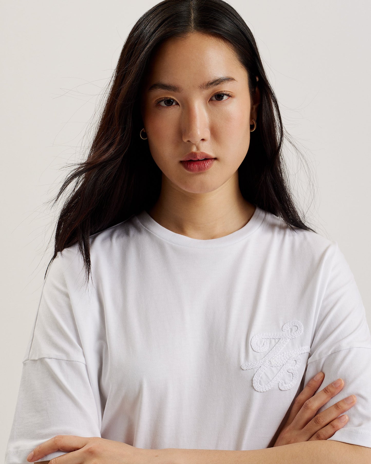 Women's Malorry-Branded Boxy Tee With Short Sleeve White