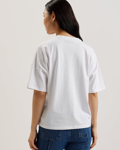 Women's Malorry-Branded Boxy Tee With Short Sleeve White
