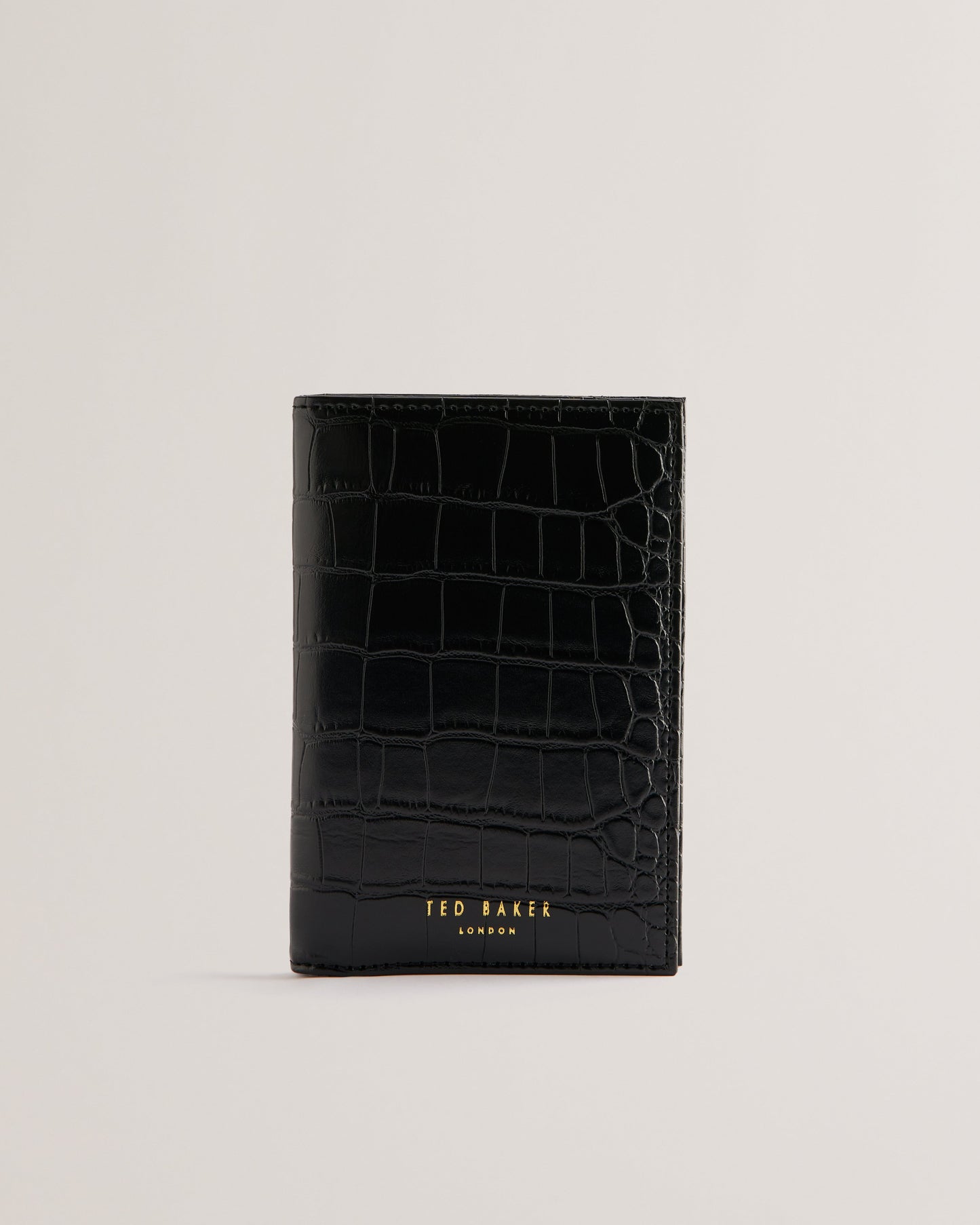 Women's Kelliii-Croc Effect Pouch & Passport Case Black