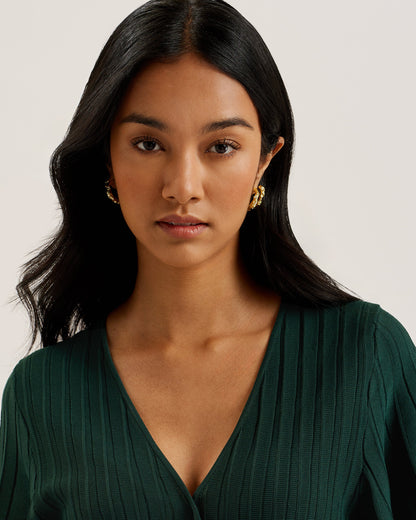 Women's Mariiya-Angel Sleeve Knit Maxi Dress Dk-Green