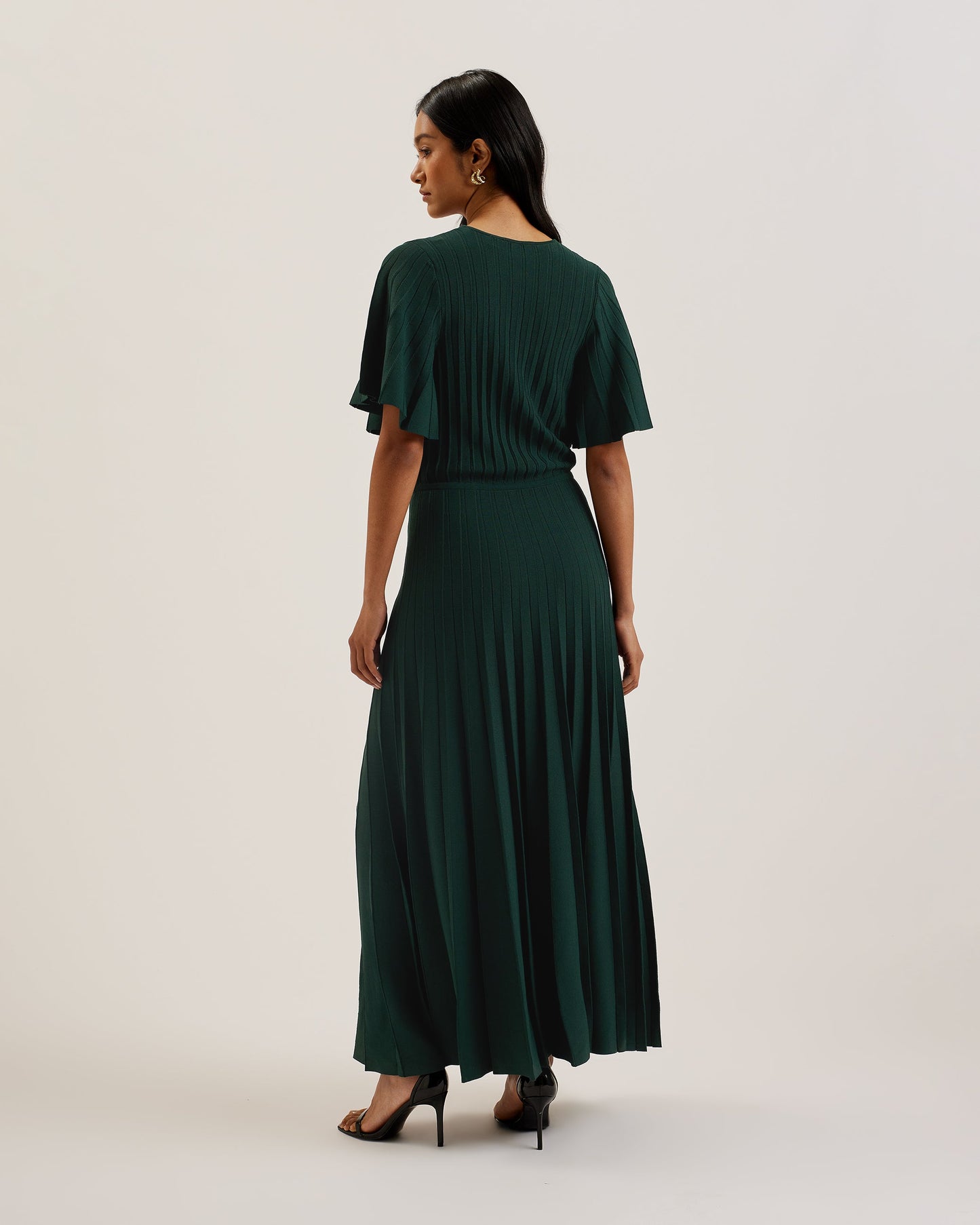 Women's Mariiya-Angel Sleeve Knit Maxi Dress Dk-Green