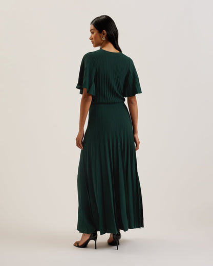 Women's Mariiya-Angel Sleeve Knit Maxi Dress Dk-Green