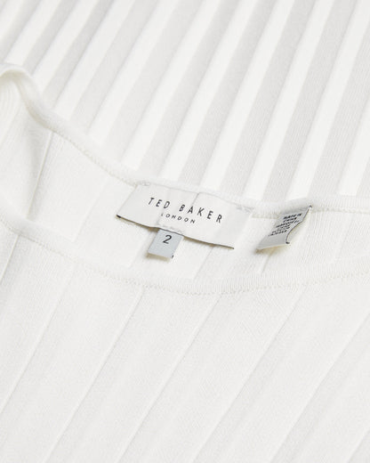 Women's Iivanna-Crew Neck Fluted Sleeve Knit Top Ivory