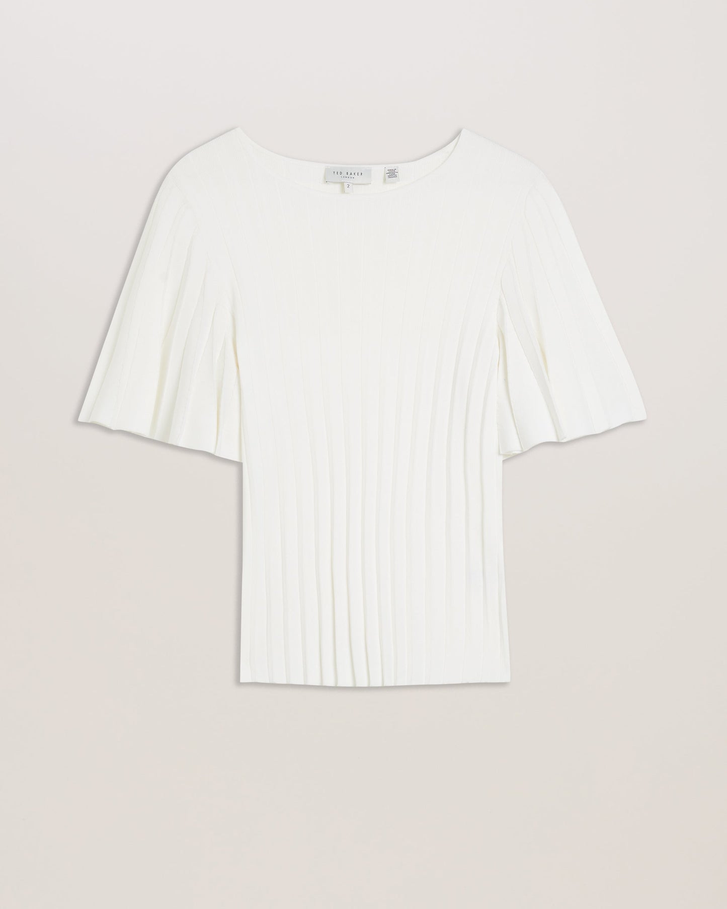 Women's Iivanna-Crew Neck Fluted Sleeve Knit Top Ivory