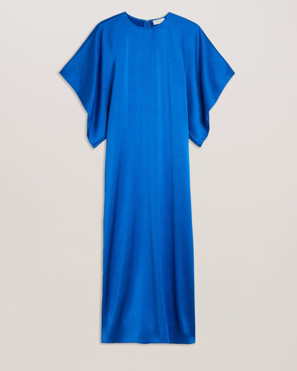 Women's Navala-Batwing Sleeve Side Split Midi Dress Blue