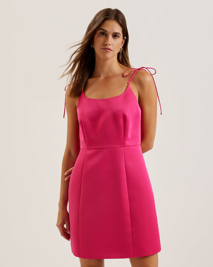 Women's Kavala-Tie Strap Bodice Waist Mini Dress Fuchsia