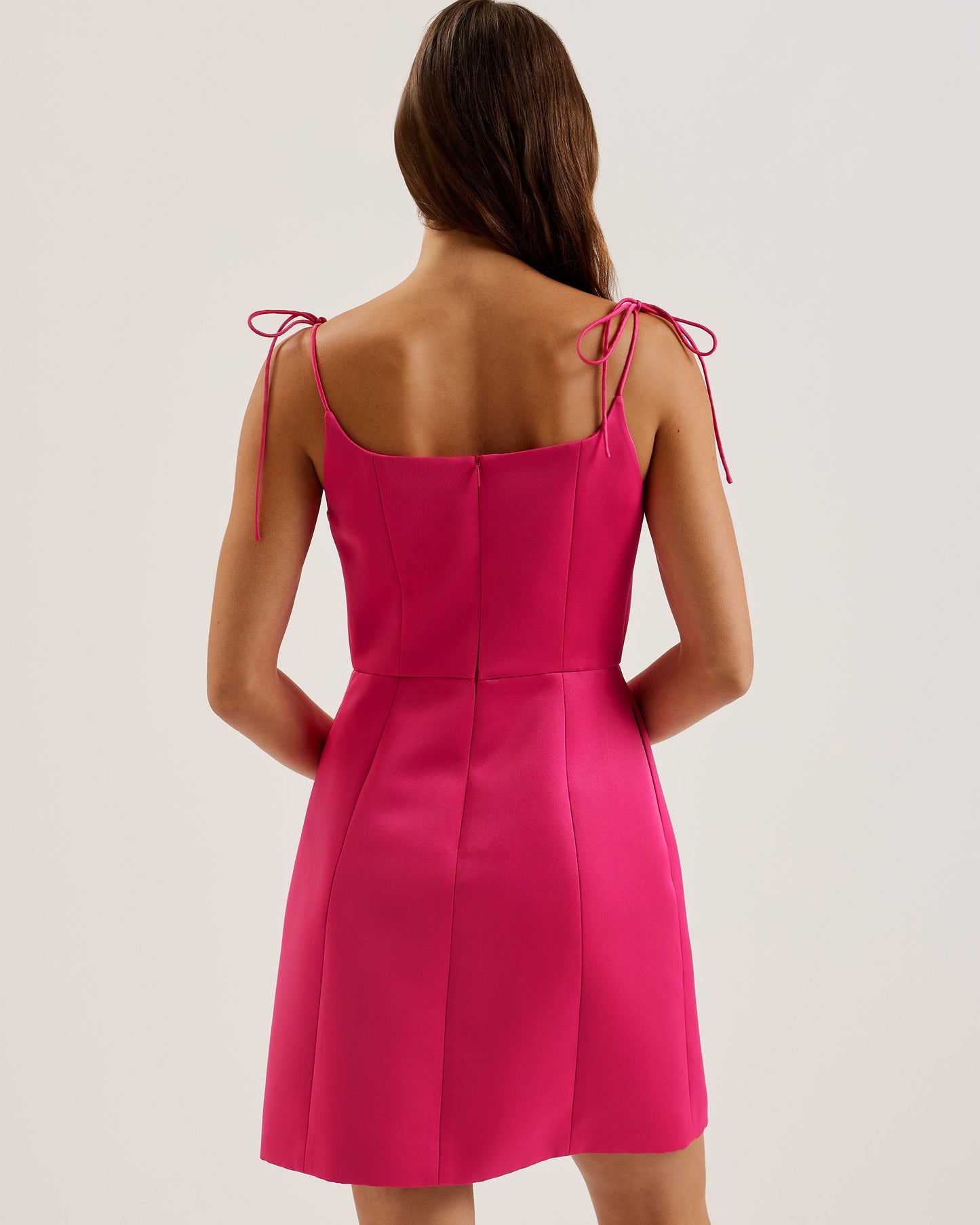 Women's Kavala-Tie Strap Bodice Waist Mini Dress Fuchsia
