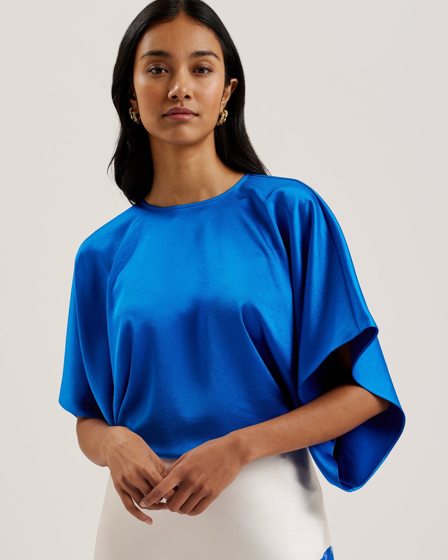 Women's Cherika-Bat Wing Sleeve Top Blue