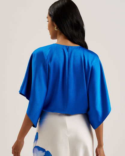 Women's Cherika-Bat Wing Sleeve Top Blue