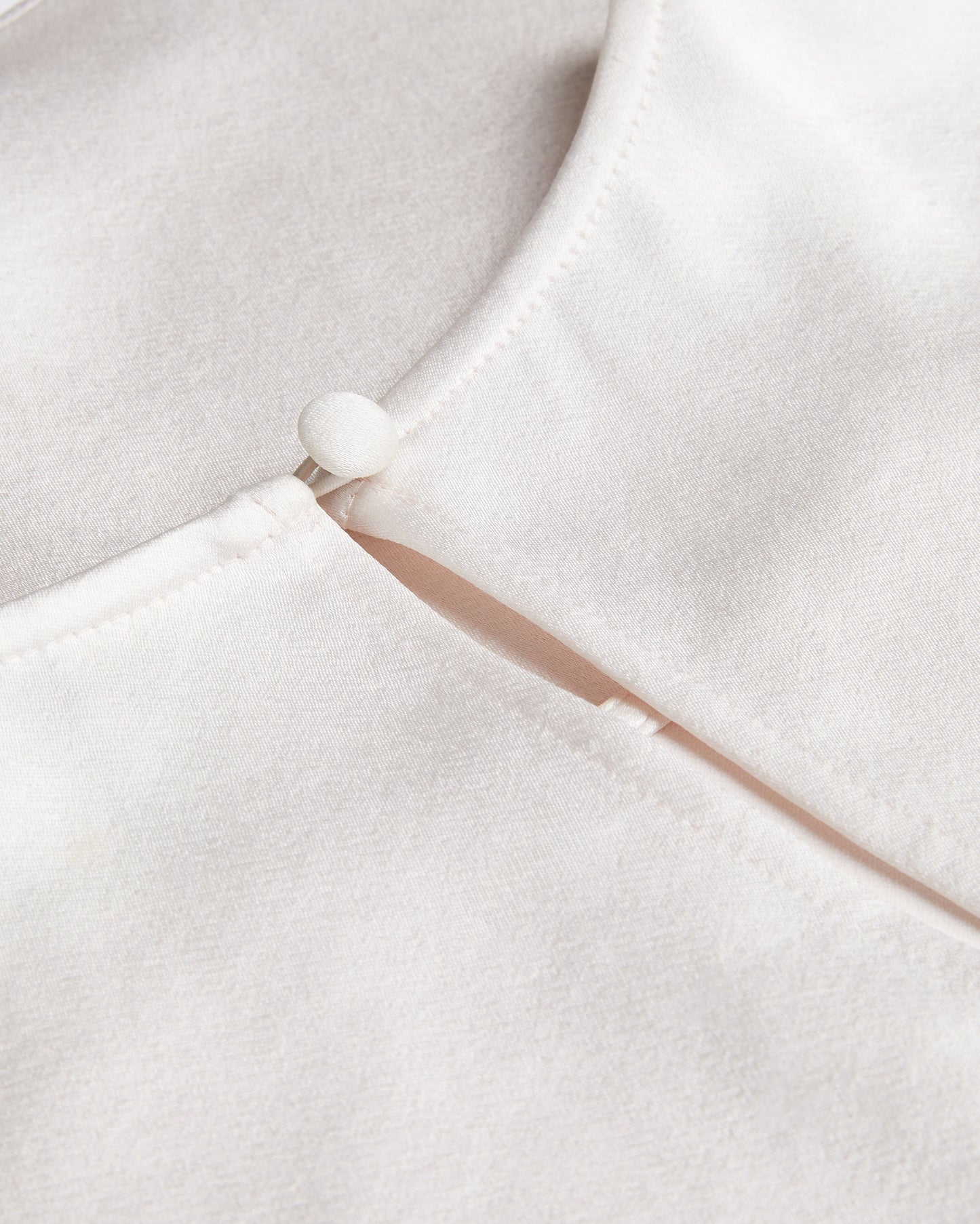 Women's Siroi-Short Sleeve Satin Crew Neck Top Ivory