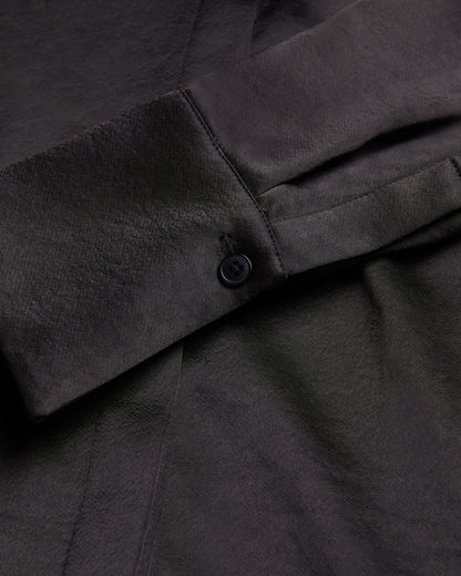 Women's Sonora-Long Line Satin Shirt Black