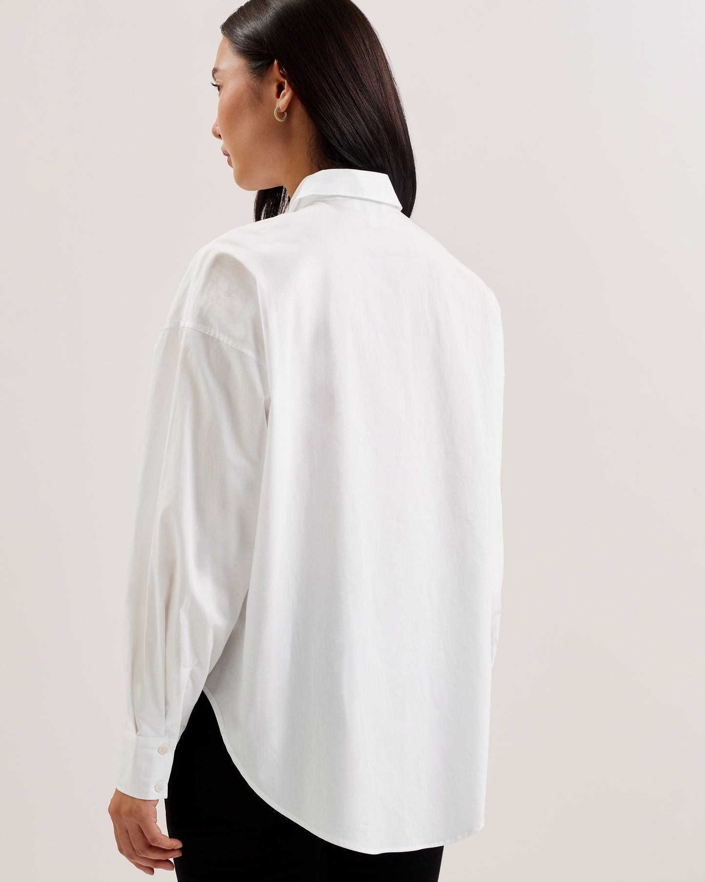 Women's Izote-Oversized Drop Shoulder Bib Detail White