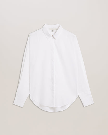 Women's Izote-Oversized Drop Shoulder Bib Detail White