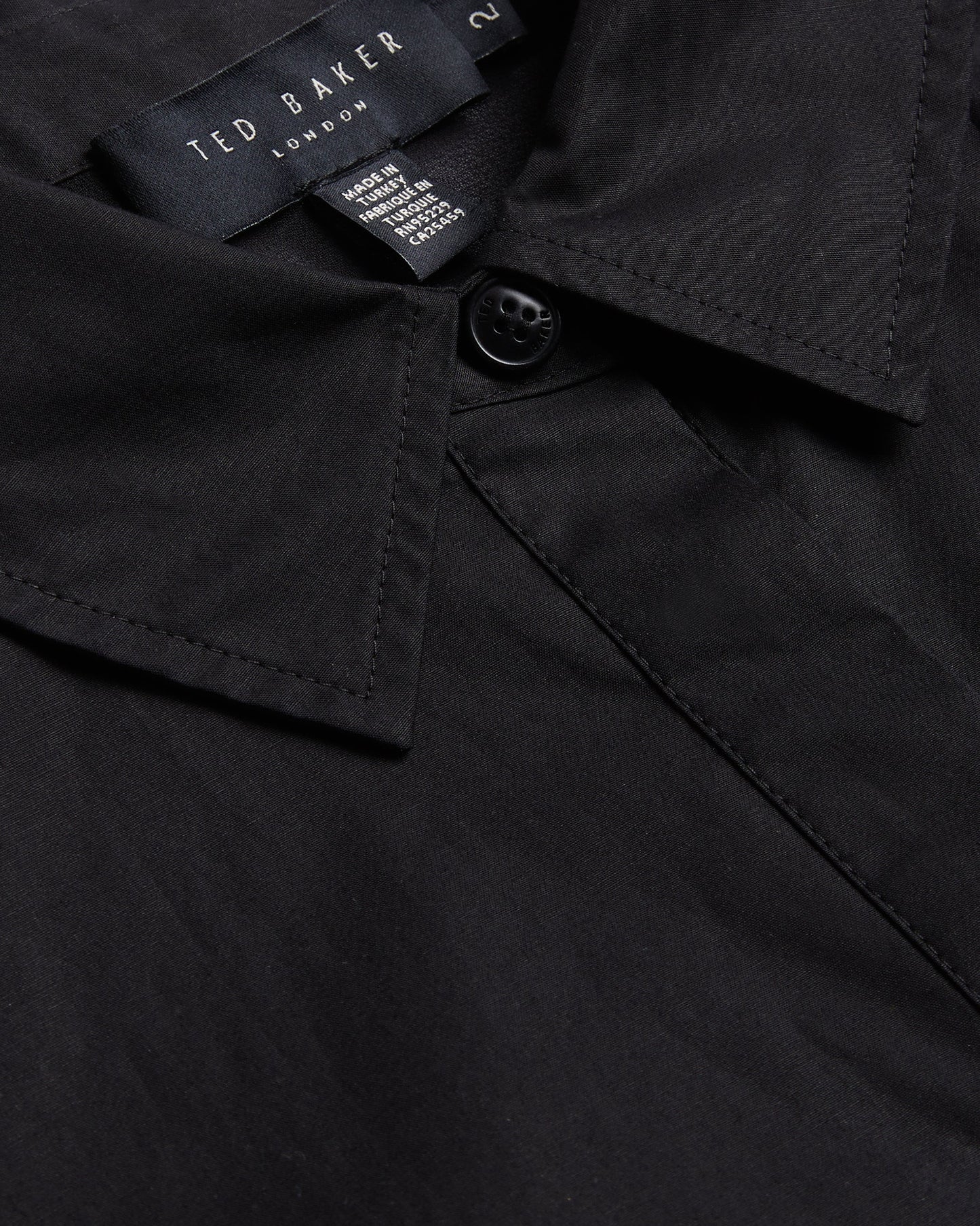 Women's Lechosa-Oversized Chiffon Bib Detail Shirt Black