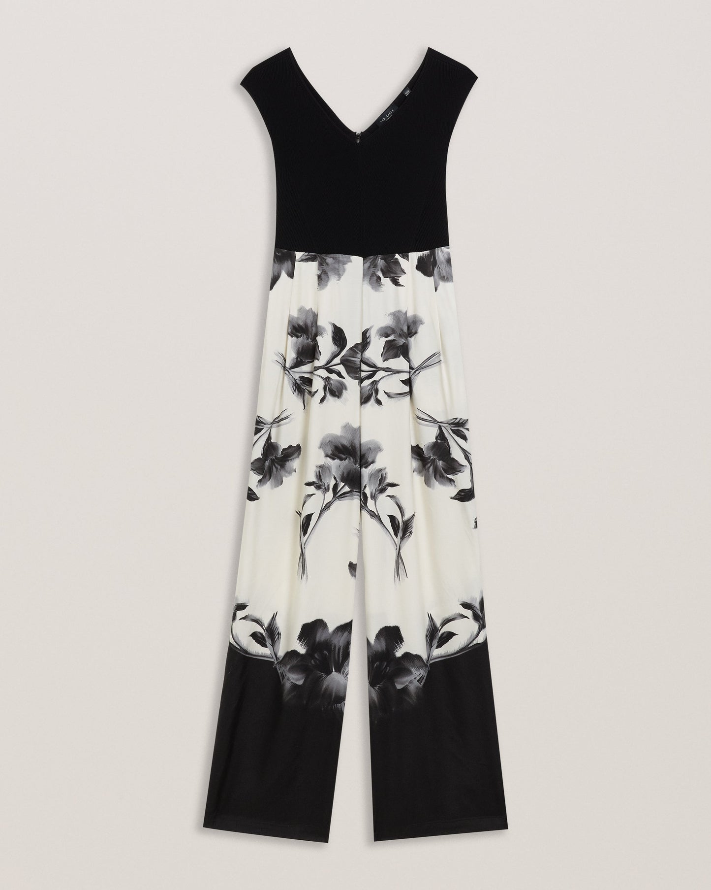 Women's Nalco-Bardot Knit Bodice Print Trouser Jump Black