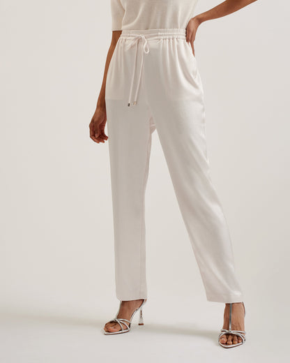 Women's Natori-Satin Slim Taper Jogger Ivory